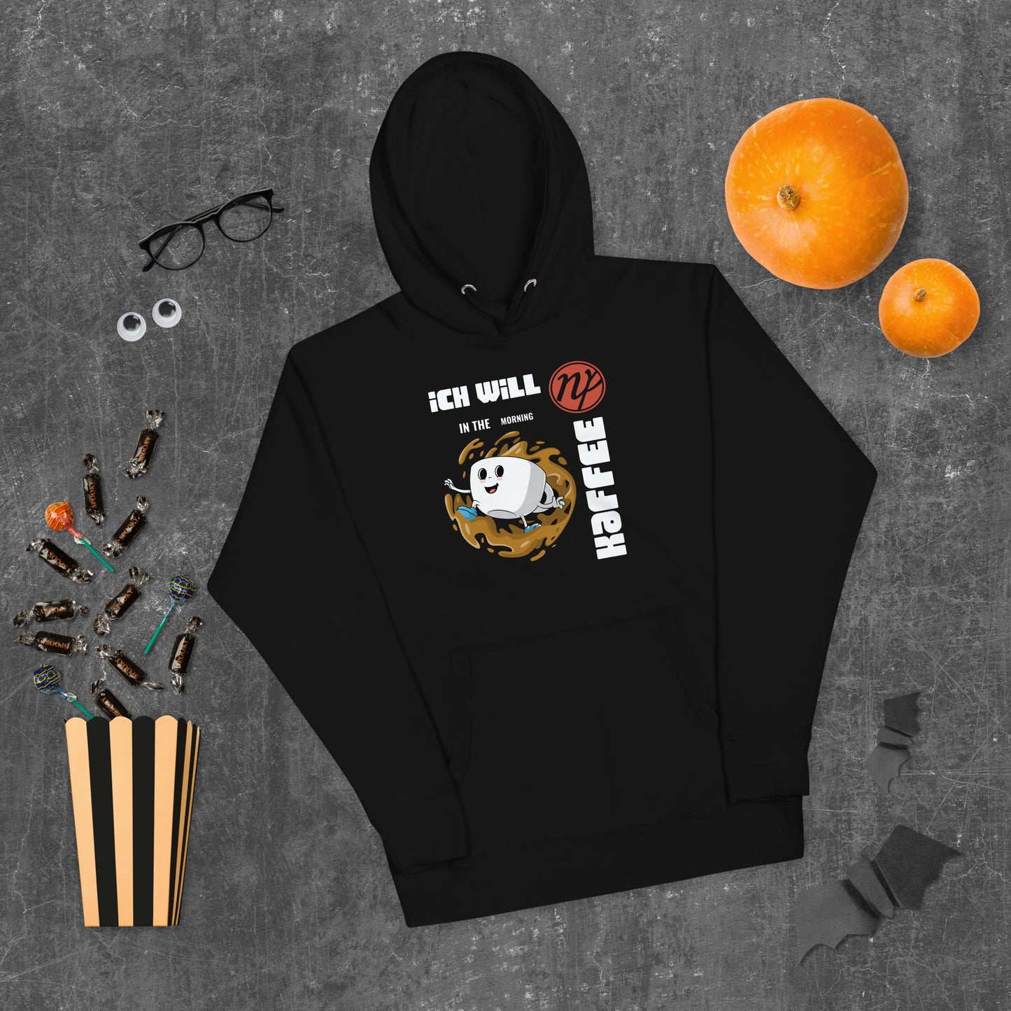 Uni-Kapuzenpullover - ich will Kaffee