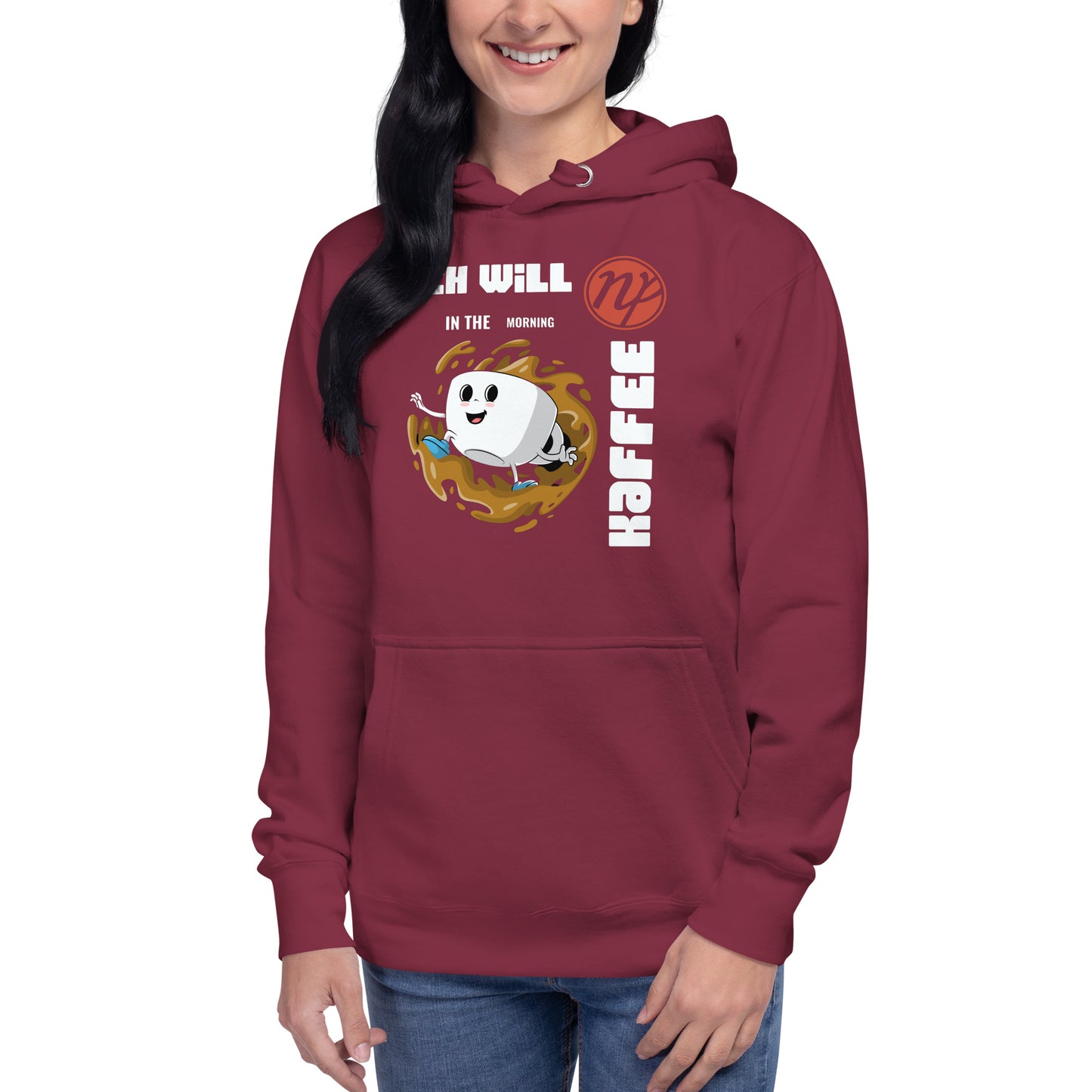 Uni-Kapuzenpullover - ich will Kaffee