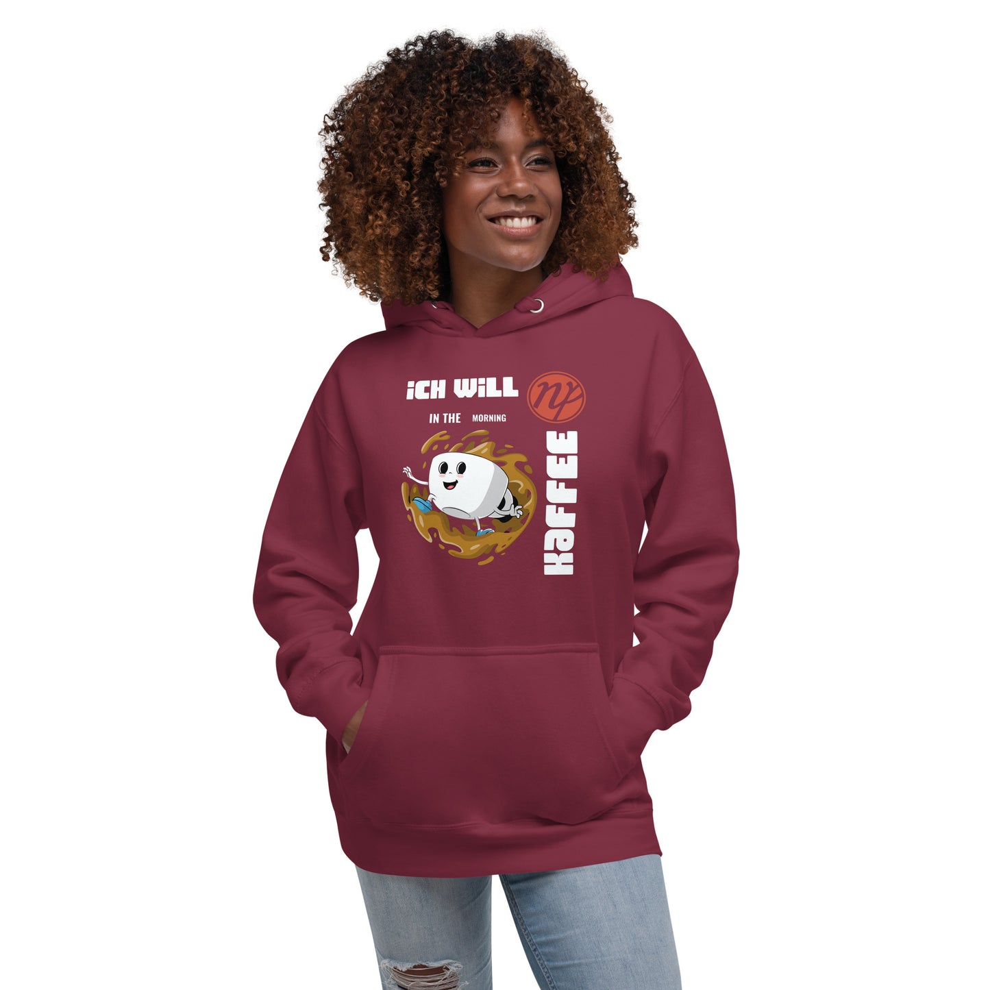 Uni-Kapuzenpullover - ich will Kaffee