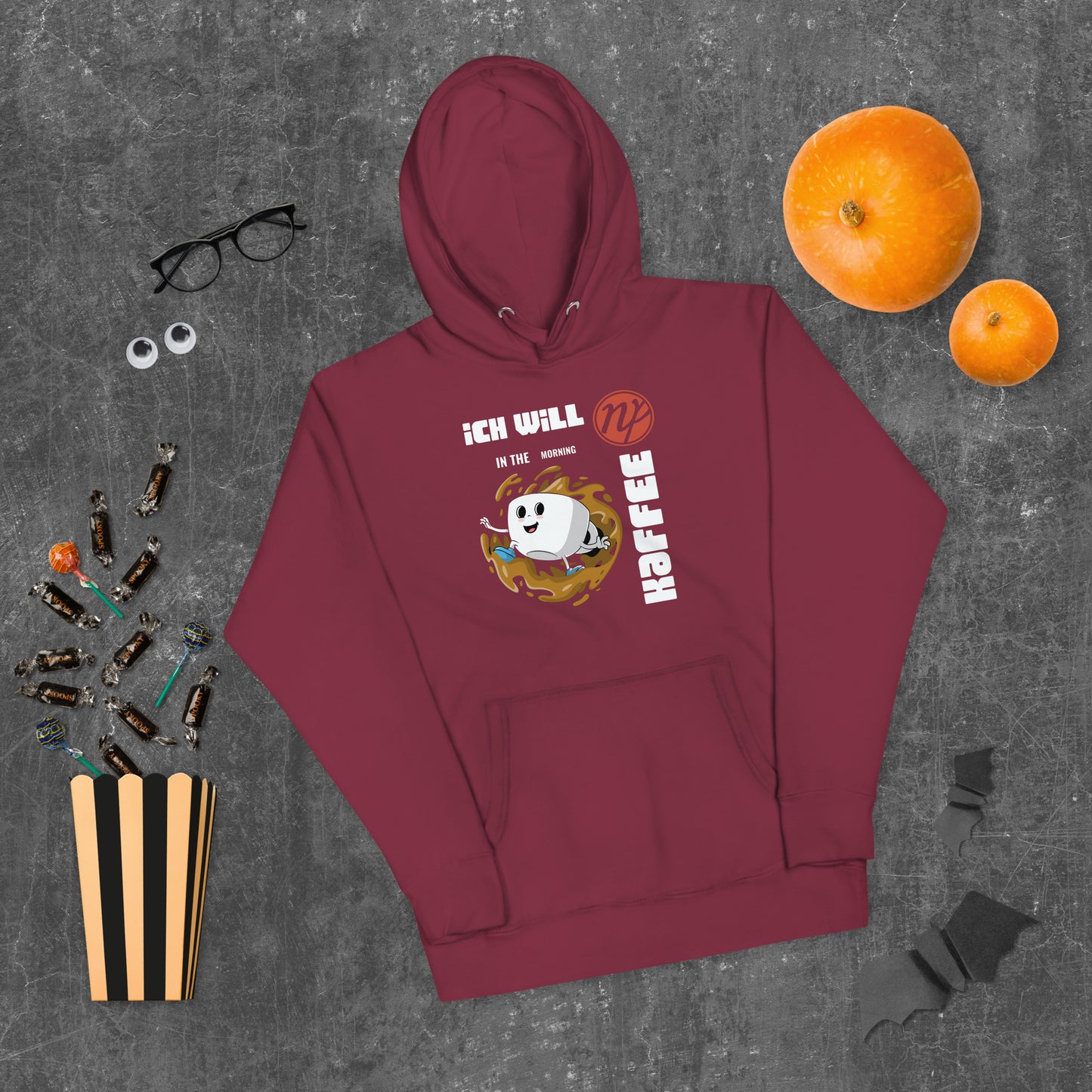 Uni-Kapuzenpullover - ich will Kaffee