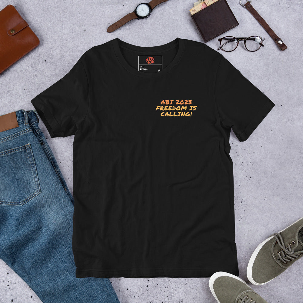 Unisex-T-Shirt ABI 2023 freedom is calling