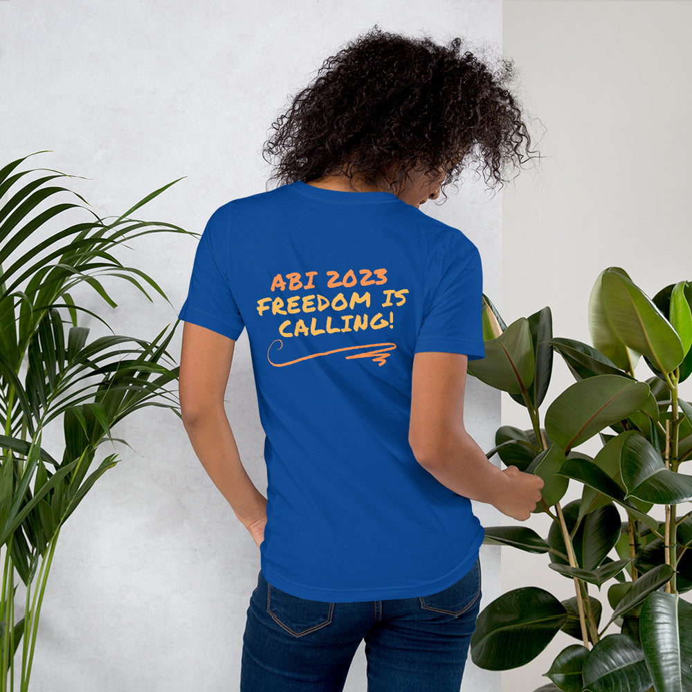 Unisex-T-Shirt ABI 2023 freedom is calling